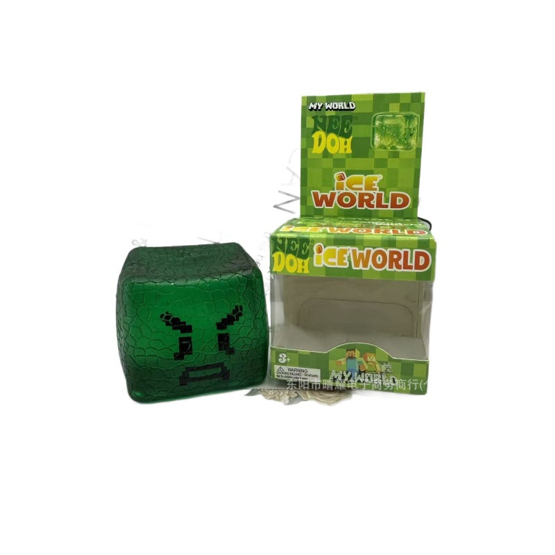 Rubik's Cube Squishy Toy Made Of Soft TPR Material In Blue, Perfect Stress Relief Toy