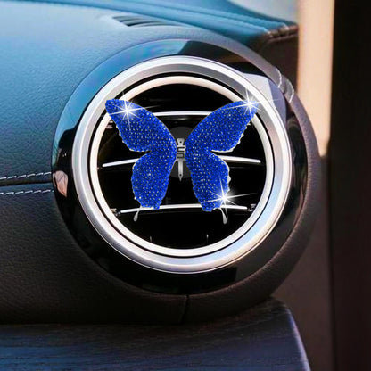 Metal Butterfly Car Interior Decoration In Champagne, Stylish Car Air Freshener Accessory