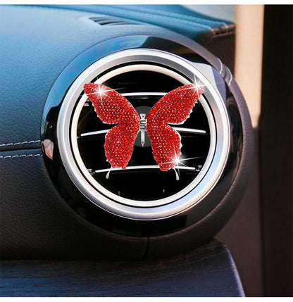 Metal Butterfly Car Interior Decoration In Champagne, Stylish Car Air Freshener Accessory