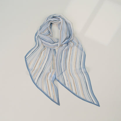 French Style Plaid Silk Scarf For Women In Multicolor Polyester, Perfect For Spring