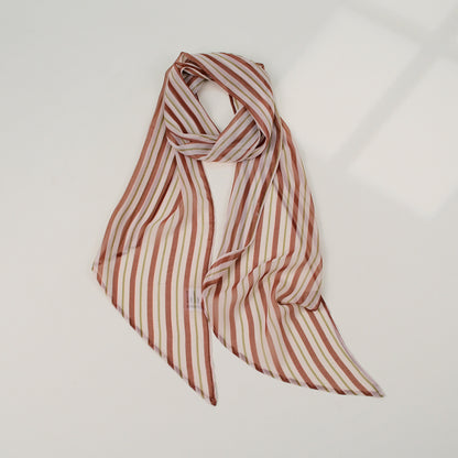 French Style Plaid Silk Scarf For Women In Multicolor Polyester, Perfect For Spring