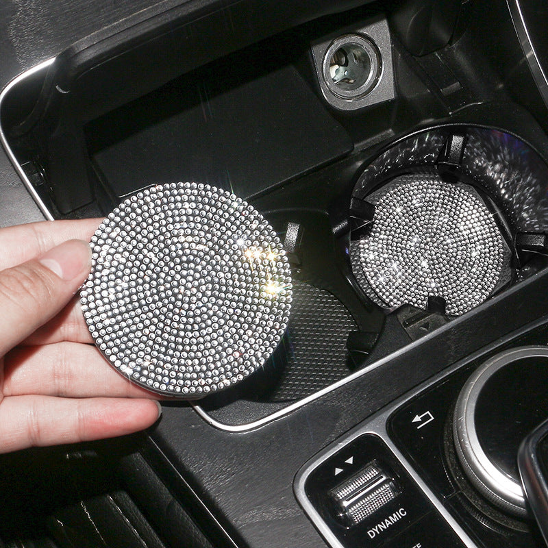 Round Silica Gel Non-Slip Pad In White For Car Interior Decorations