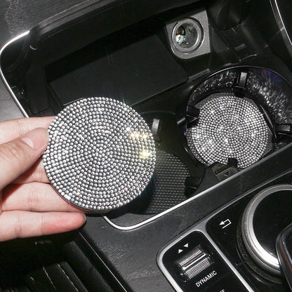 Round Silica Gel Non-Slip Pad In White For Car Interior Decorations