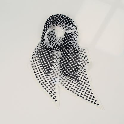 French Style Plaid Silk Scarf For Women In Multicolor Polyester, Perfect For Spring
