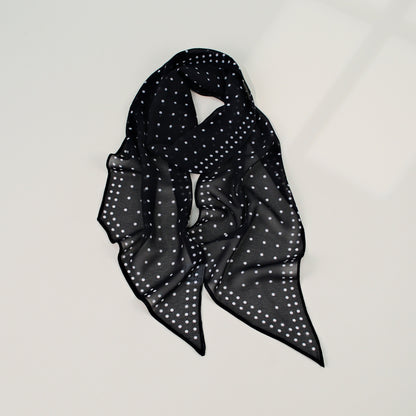French Style Plaid Silk Scarf For Women In Multicolor Polyester, Perfect For Spring