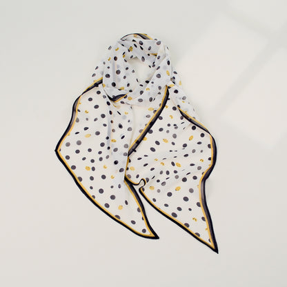 French Style Plaid Silk Scarf For Women In Multicolor Polyester, Perfect For Spring