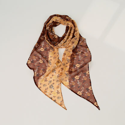French Style Plaid Silk Scarf For Women In Multicolor Polyester, Perfect For Spring