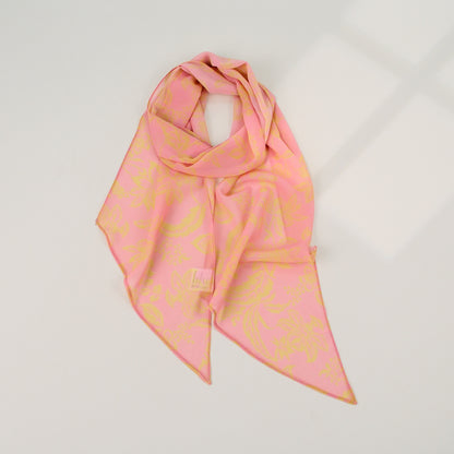 French Style Plaid Silk Scarf For Women In Multicolor Polyester, Perfect For Spring