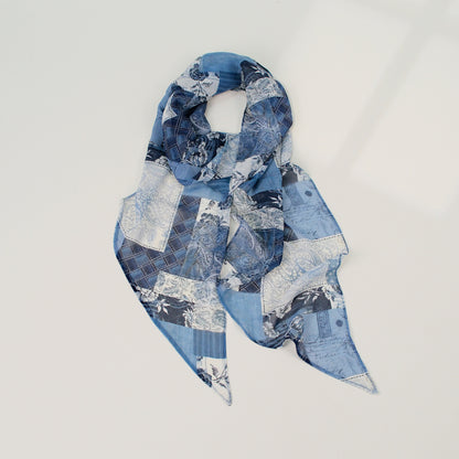 French Style Plaid Silk Scarf For Women In Multicolor Polyester, Perfect For Spring