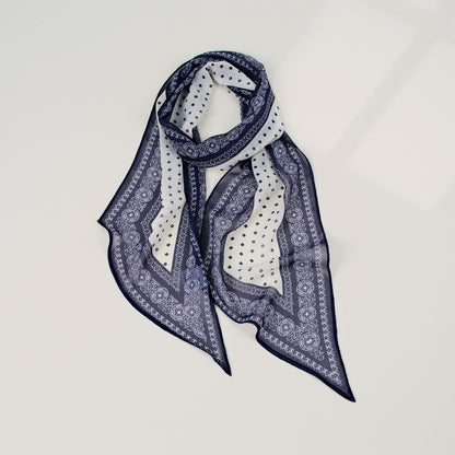 French Style Plaid Silk Scarf For Women In Multicolor Polyester, Perfect For Spring