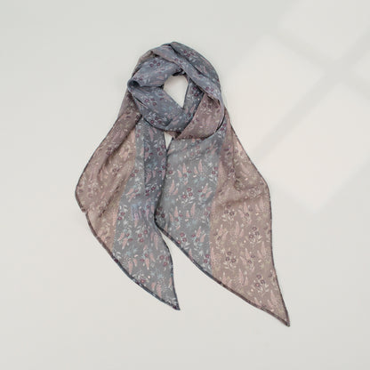 French Style Plaid Silk Scarf For Women In Multicolor Polyester, Perfect For Spring