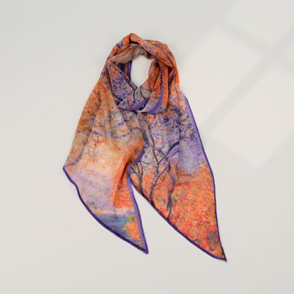 French Style Plaid Silk Scarf For Women In Multicolor Polyester, Perfect For Spring