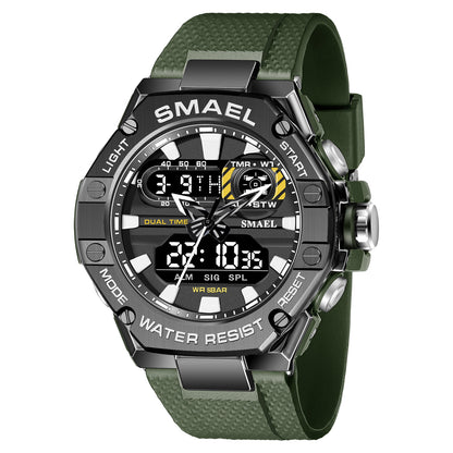 Men's Quartz Watch With Round Dial Featuring Plexiglass Mirror And TPU Strap With Pin Buckle