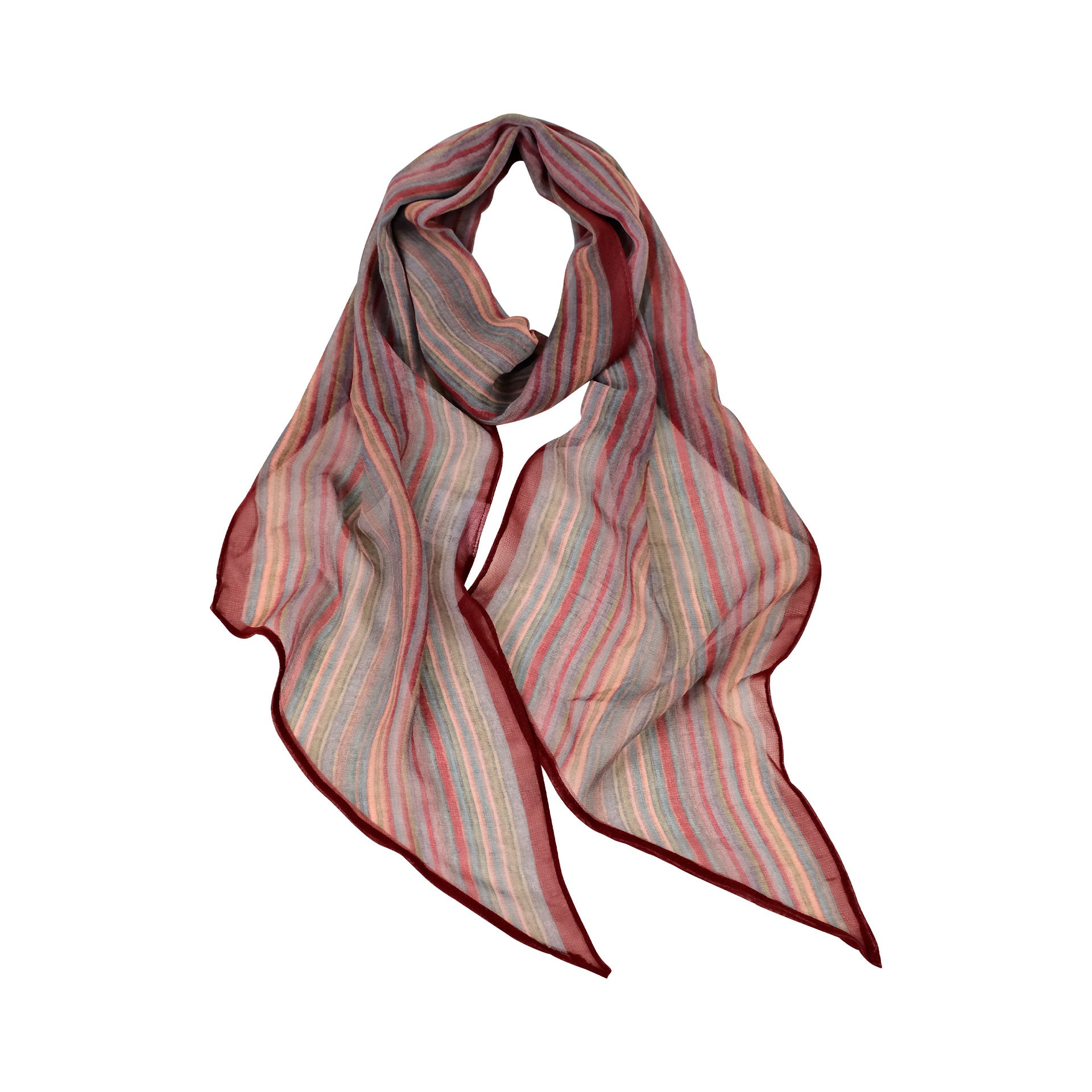 French Style Plaid Silk Scarf For Women In Multicolor Polyester, Perfect For Spring