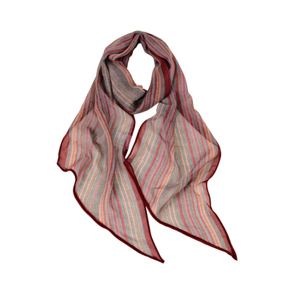 French Style Plaid Silk Scarf For Women In Multicolor Polyester, Perfect For Spring