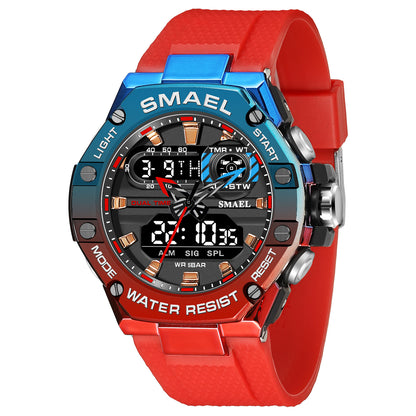 Men's Quartz Watch With Round Dial Featuring Plexiglass Mirror And TPU Strap With Pin Buckle