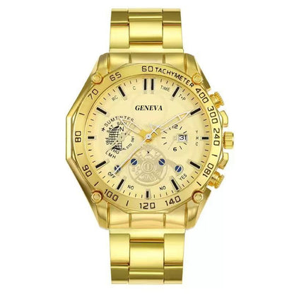 Men's Smartwatch Bundle With Quartz Movement, Round Dial, Alloy Strap, Single Folding Buckle, And Ordinary Glass Mirror