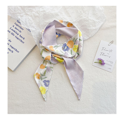 Flowers Hair Band For Women In Green, Made Of Polyester Headband