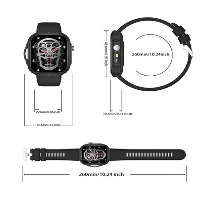 Women’s Round Dial Smart Watch With Silica Gel Strap And Ordinary Glass Mirror Featuring Bluetooth Calling