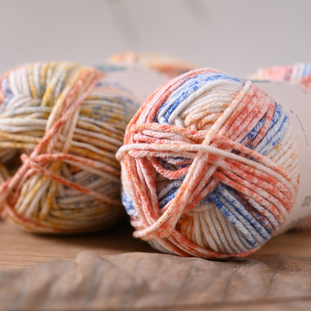Handmade Kid's Cotton Scarf With Spot Pin, Featuring Knitting Craft