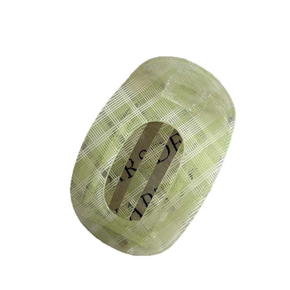 Vintage Style Checkered Hair Claws For Women In Black & White, Made Of Acetic Acid Sheets, Perfect For Summer