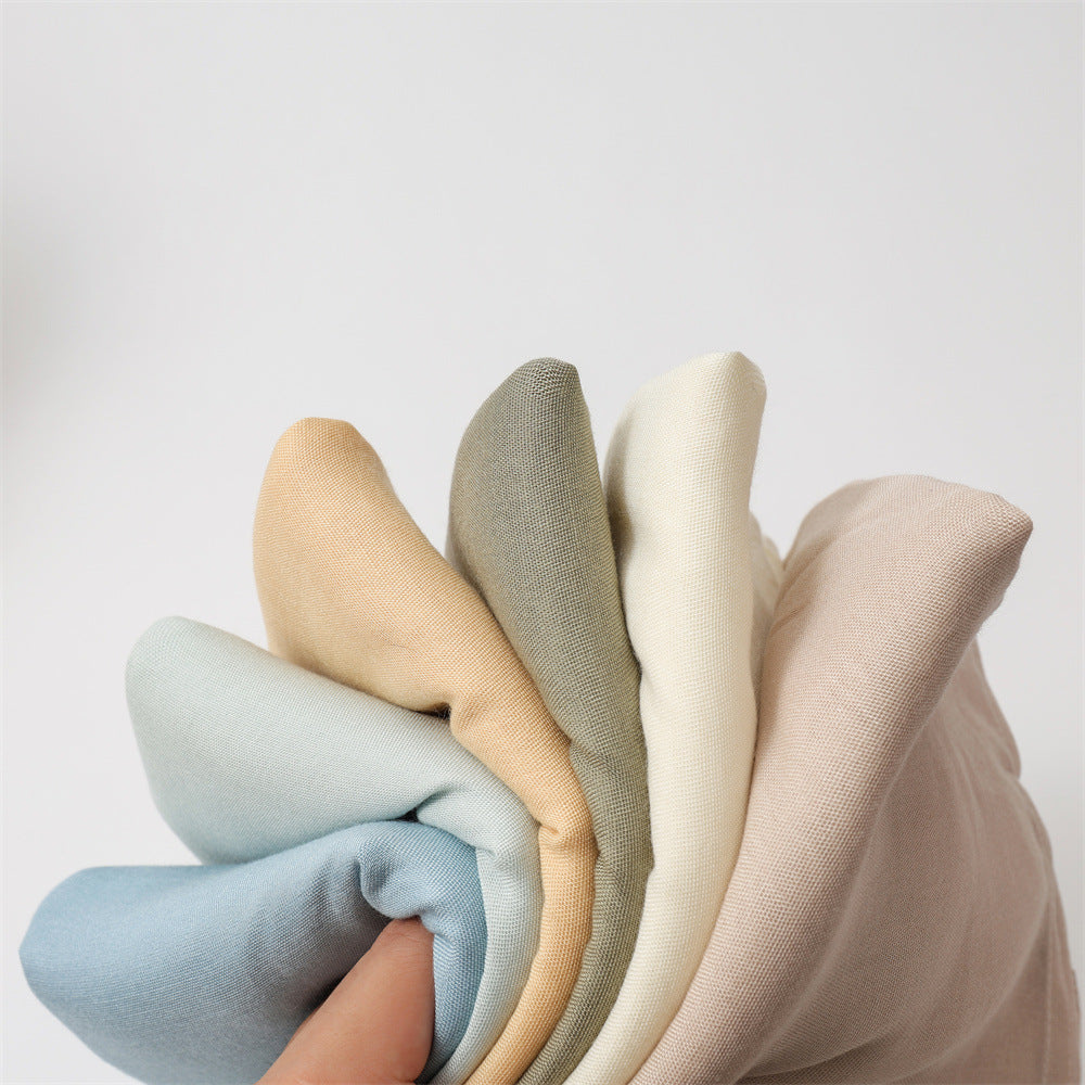 Solid Color Polyester Shawl In Dyed Black, Suitable For All Seasons, Stylish Scarf Accessory