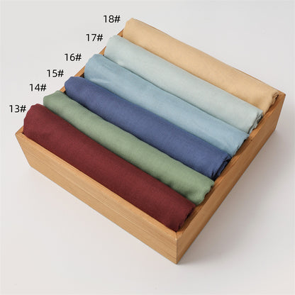 Solid Color Polyester Shawl In Dyed Black, Suitable For All Seasons, Stylish Scarf Accessory