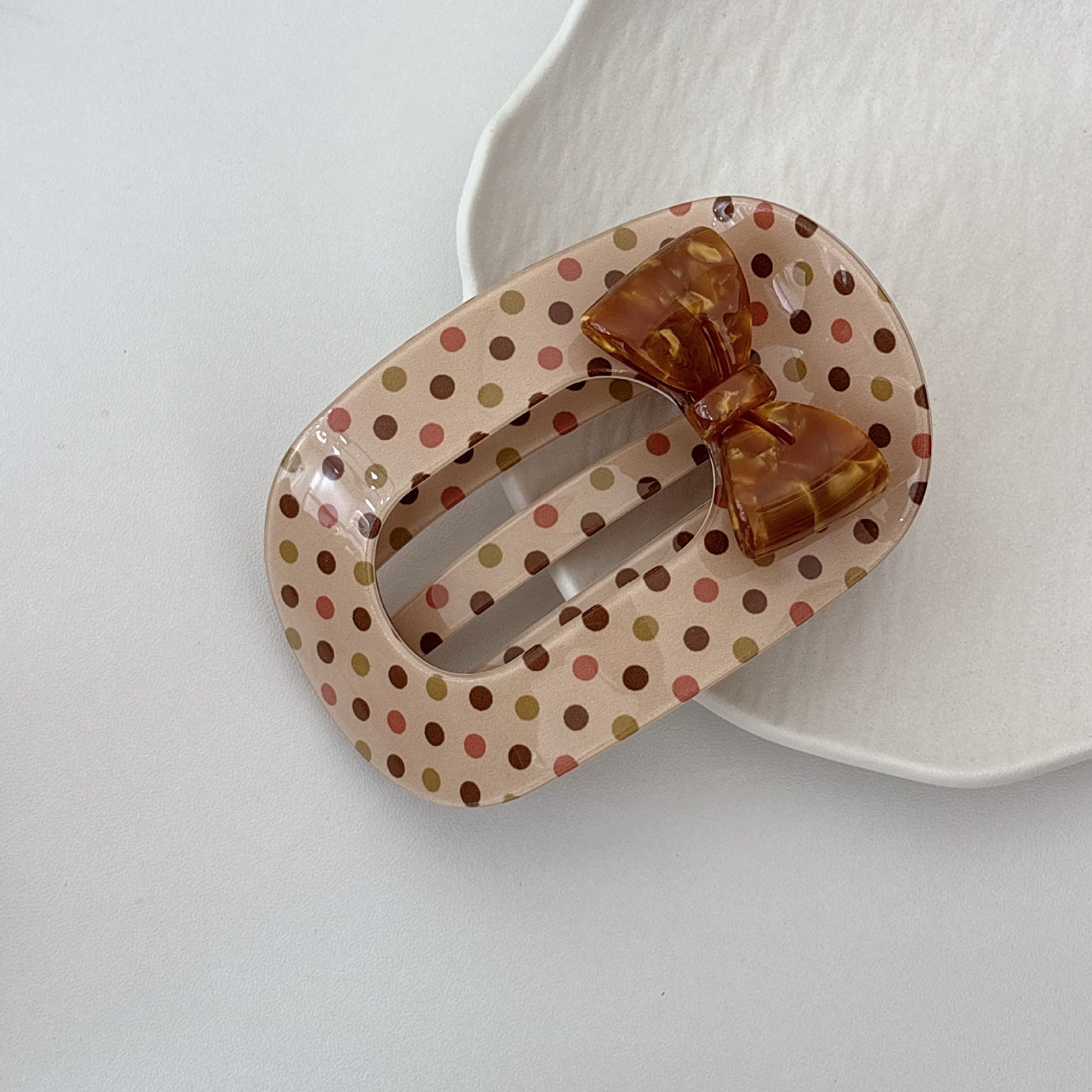 Sweet Bow Tie Hair Claws For Women In Blue, Made Of Mixed Materials, Perfect Hairpin For Summer