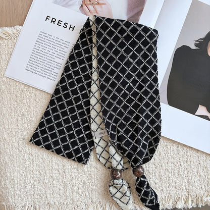 Women’s Knit Lattice Scarf For Autumn And Winter