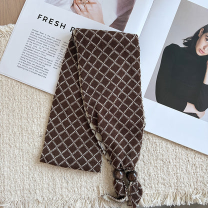 Women’s Knit Lattice Scarf For Autumn And Winter