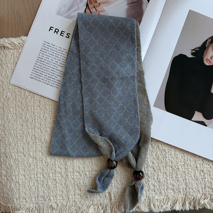 Women’s Knit Lattice Scarf For Autumn And Winter