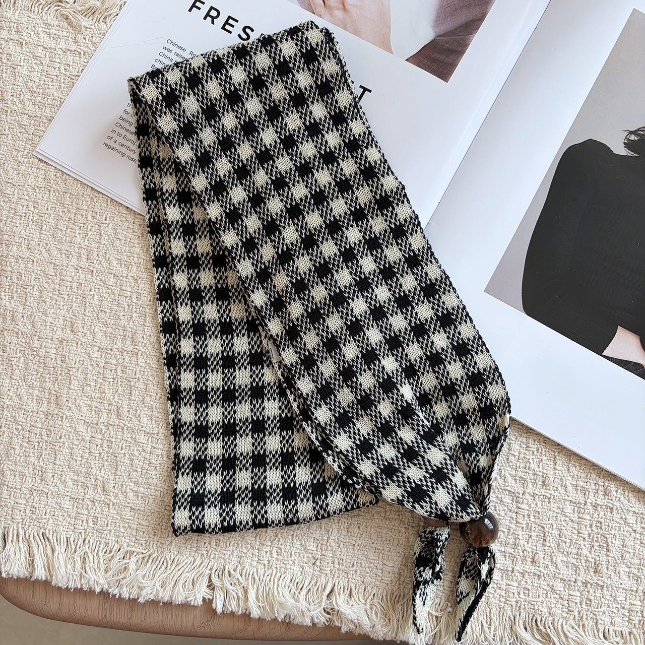 Women’s Knit Lattice Scarf For Autumn And Winter