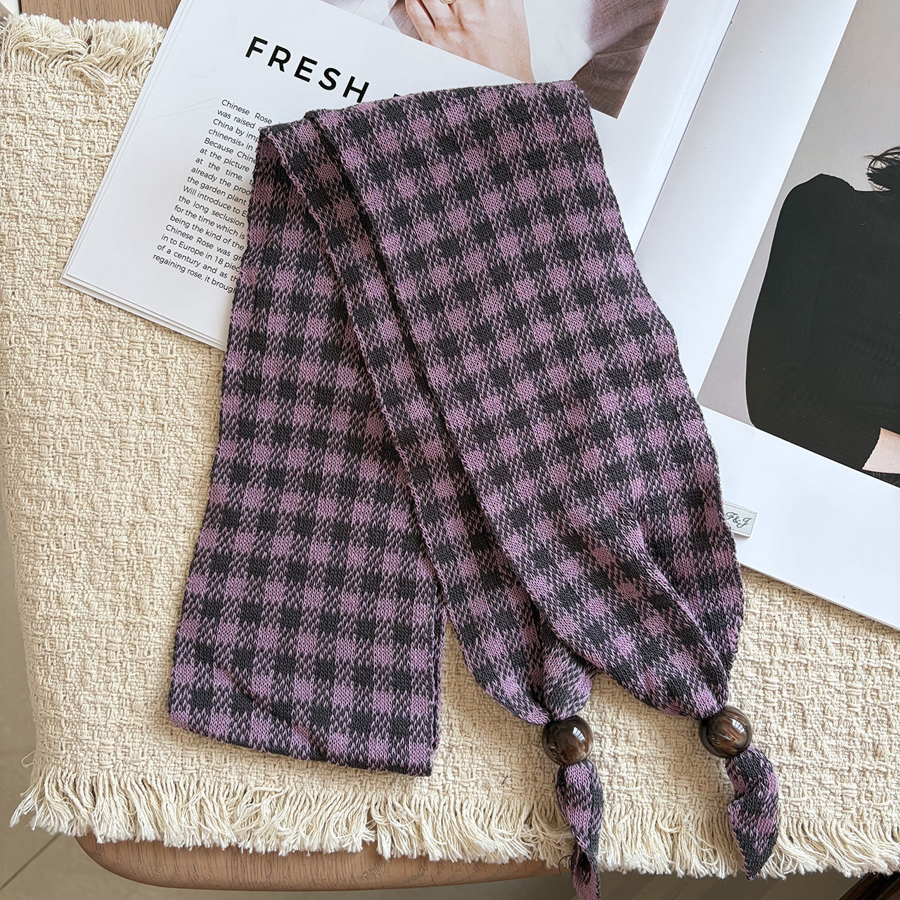 Women’s Knit Lattice Scarf For Autumn And Winter