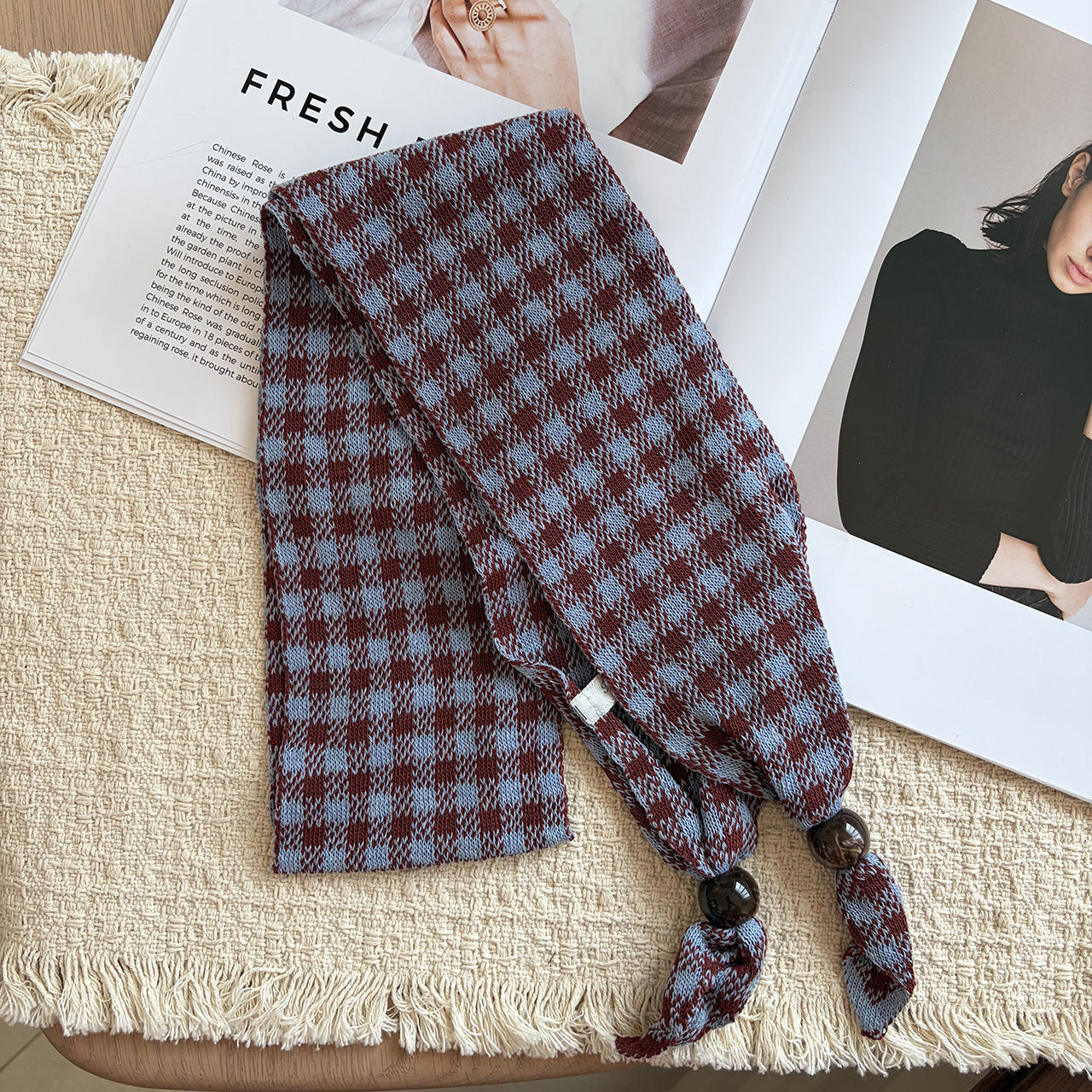 Women’s Knit Lattice Scarf For Autumn And Winter