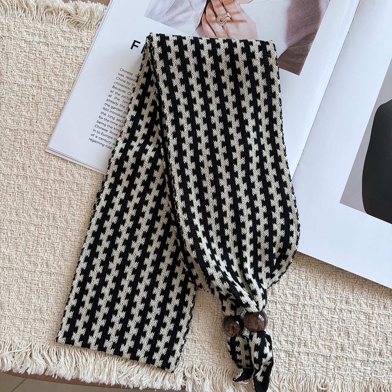 Women’s Knit Lattice Scarf For Autumn And Winter