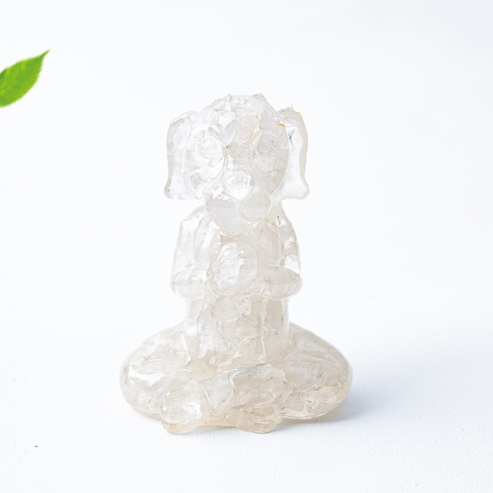Modern Style Natural Stone Animal Figurine For Christmas Home Decoration