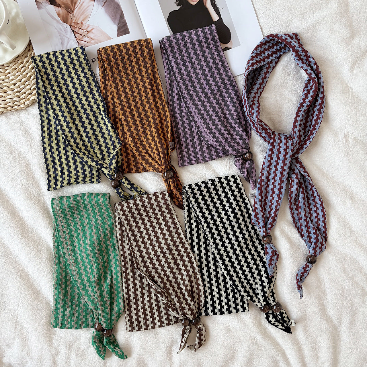 Women’s Knit Lattice Scarf For Autumn And Winter