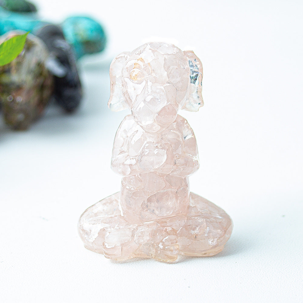 Modern Style Natural Stone Animal Figurine For Christmas Home Decoration