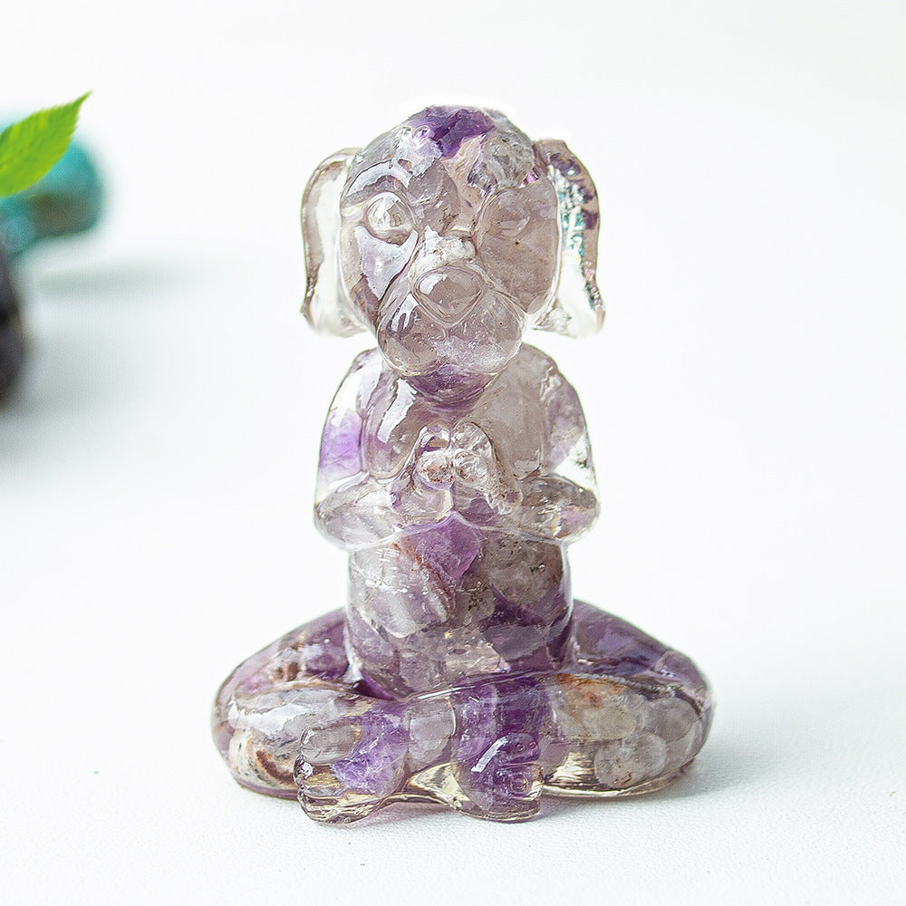 Modern Style Natural Stone Animal Figurine For Christmas Home Decoration
