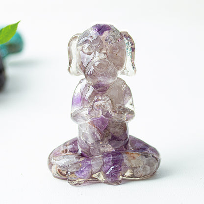 Modern Style Natural Stone Animal Figurine For Christmas Home Decoration