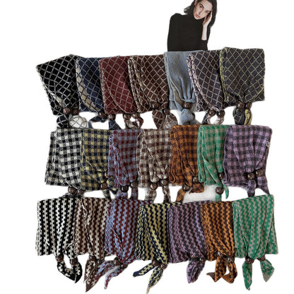 Women’s Knit Lattice Scarf For Autumn And Winter