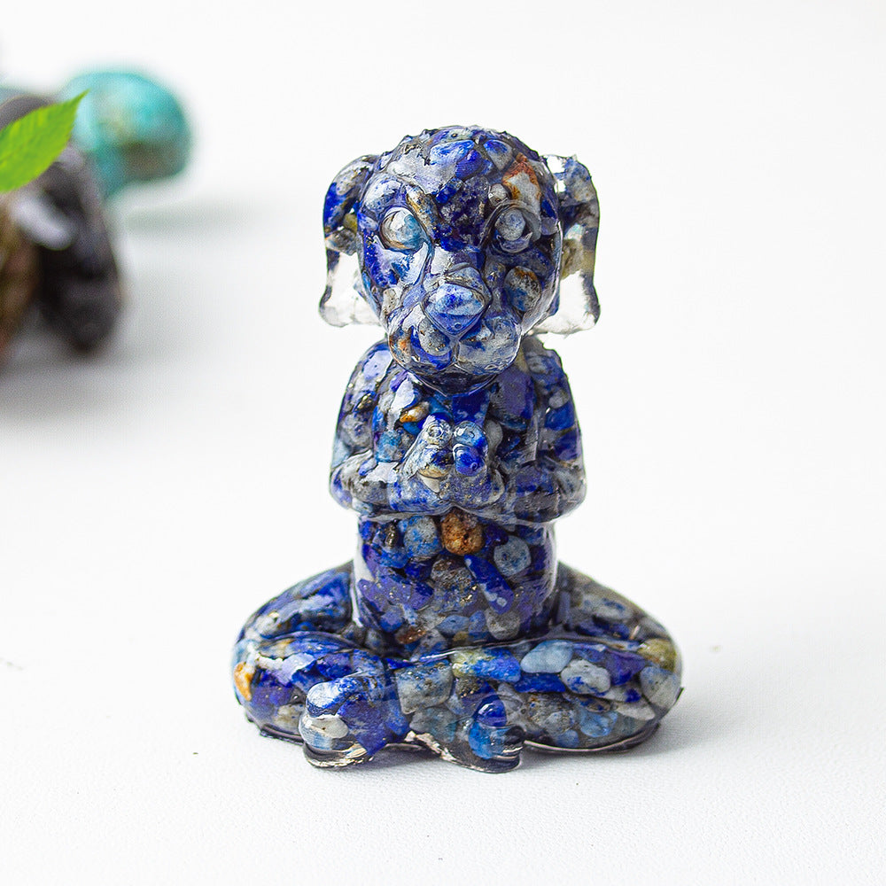 Modern Style Natural Stone Animal Figurine For Christmas Home Decoration