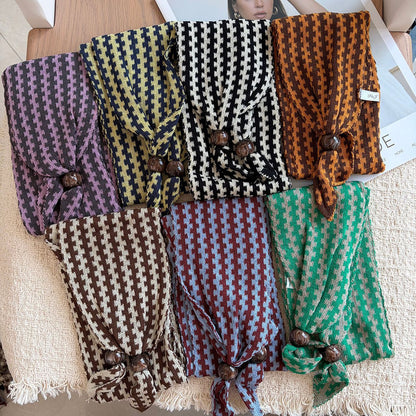 Women’s Knit Lattice Scarf For Autumn And Winter