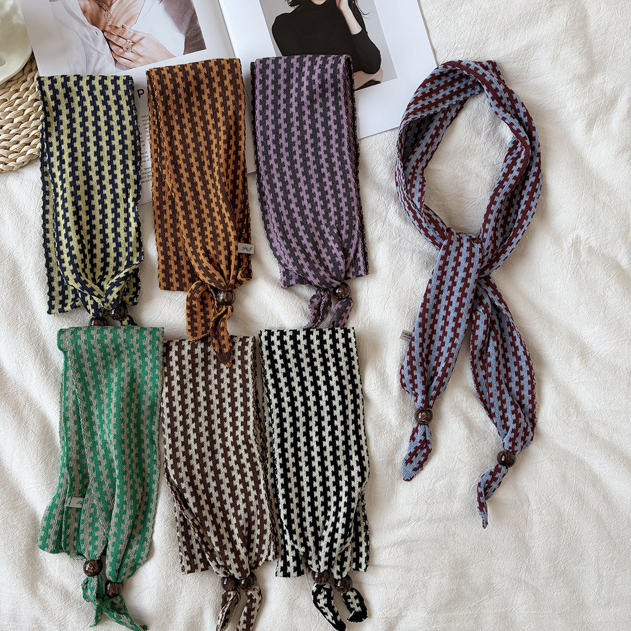 Women’s Knit Lattice Scarf For Autumn And Winter