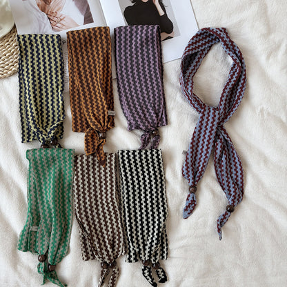 Women’s Knit Lattice Scarf For Autumn And Winter