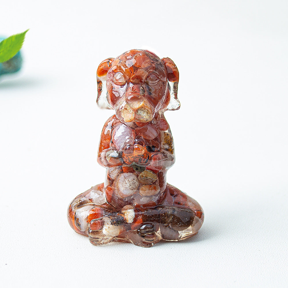 Modern Style Natural Stone Animal Figurine For Christmas Home Decoration