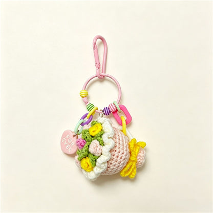 Whale Braid Key Chain Made Of Wool Yarn Featuring A Cute Style, Perfect For Spring Accessories