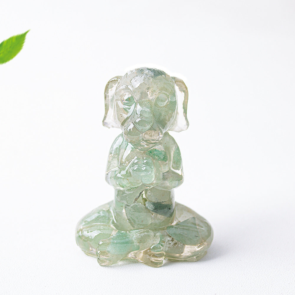 Modern Style Natural Stone Animal Figurine For Christmas Home Decoration