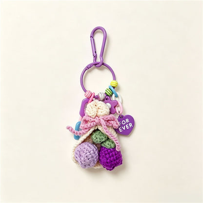 Whale Braid Key Chain Made Of Wool Yarn Featuring A Cute Style, Perfect For Spring Accessories