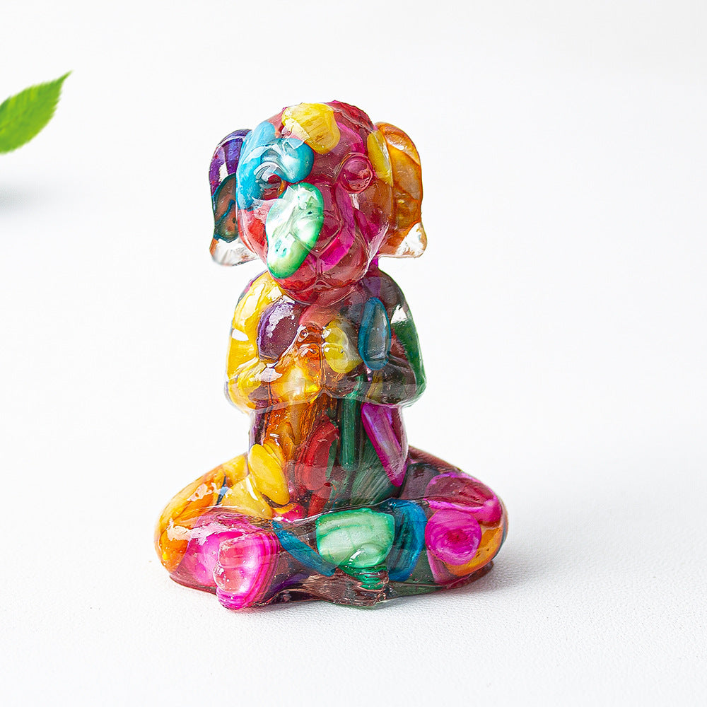 Modern Style Natural Stone Animal Figurine For Christmas Home Decoration